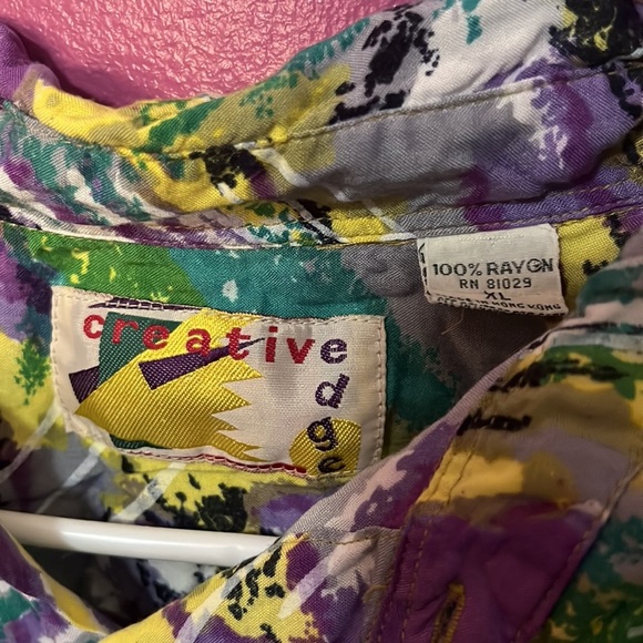 CREATIVE EDGE CRAZY WAVY SHIRT IDEAL FOR FESTIVALS SIZE XL - Picture 3 of 4